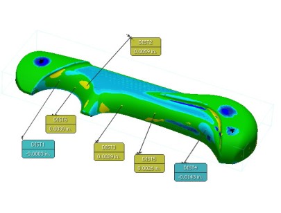 deviation model of knife handle